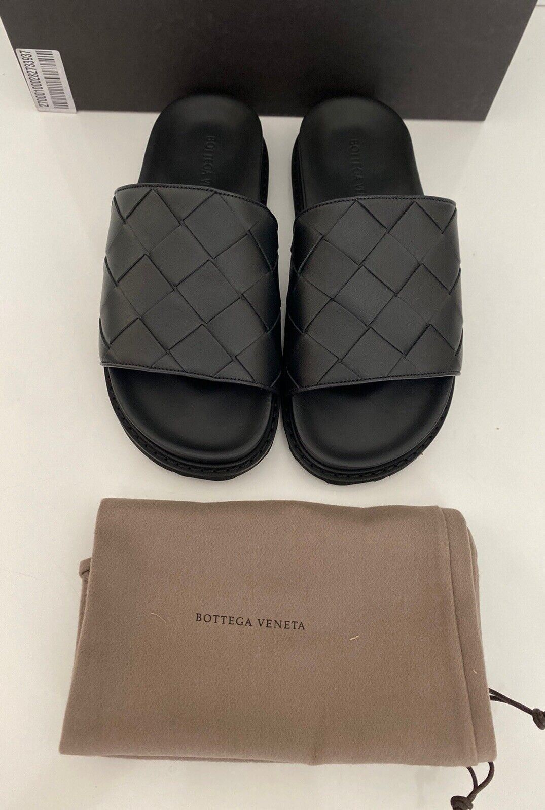 NIB 690 $ Bottega Veneta Herren Intrecciato Schwarze Sandalen 8 US (41) 578264 