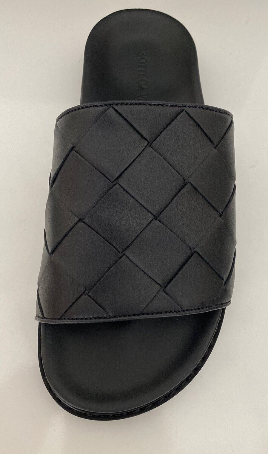 NIB 690 $ Bottega Veneta Herren Intrecciato Schwarze Sandalen 8 US (41) 578264 