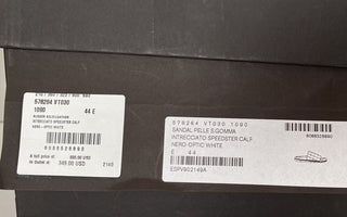 NIB 690 $ Bottega Veneta Herren Intrecciato Sandalen in Schwarz/Weiß 11 US (44) 578264 