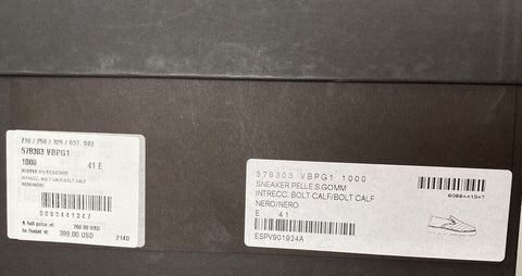 Черные туфли из телячьей кожи Bottega Veneta Intreciato 760 долларов США 8 США 578303 Италия 