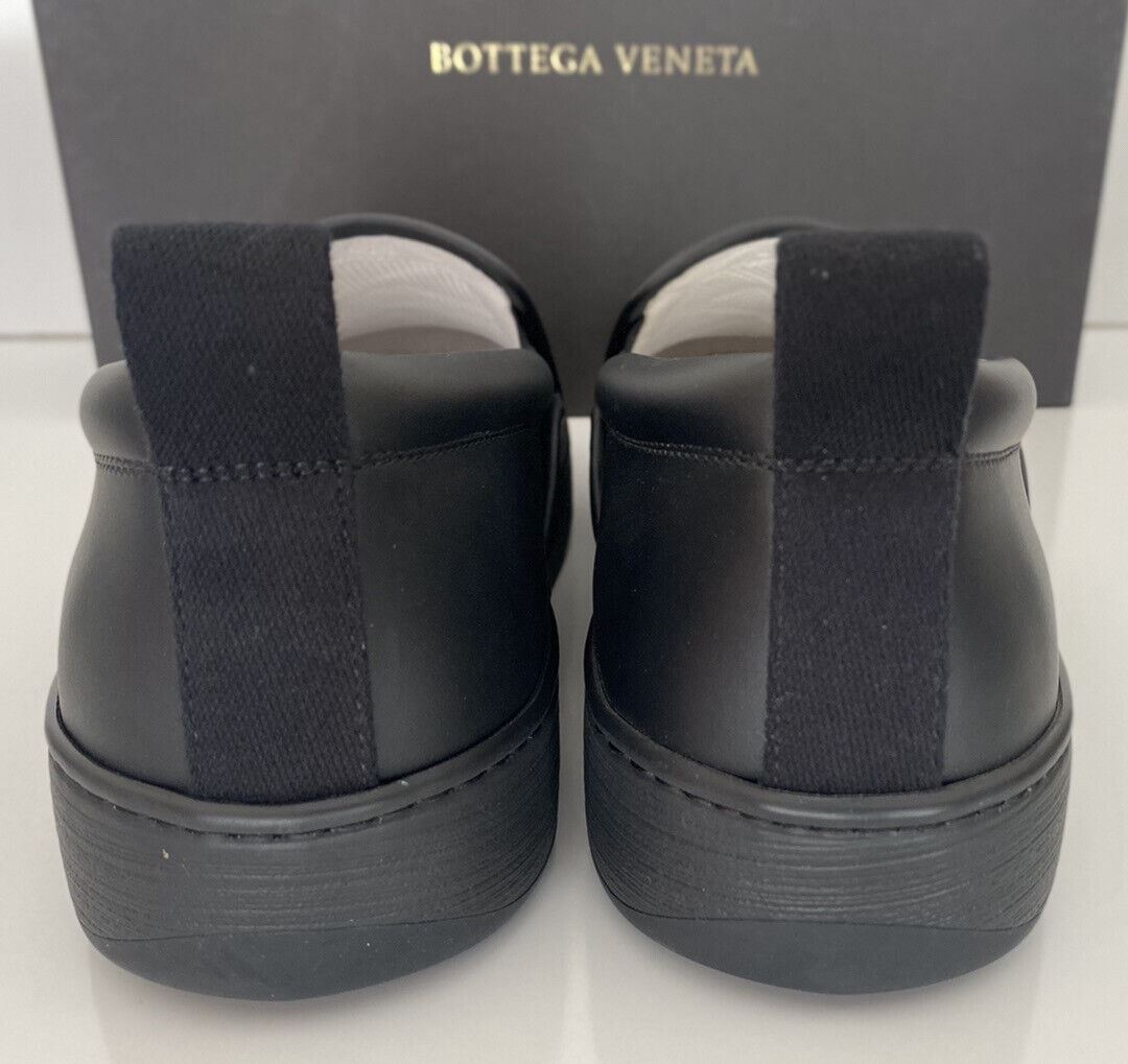 NIB $ 760 Bottega Veneta Intreciato Kalbsleder Schwarze Schuhe 8 US 578303 Italien 