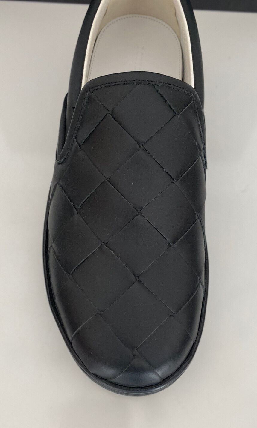 NIB $ 760 Bottega Veneta Intreciato Kalbsleder Schwarze Schuhe 8 US 578303 Italien 