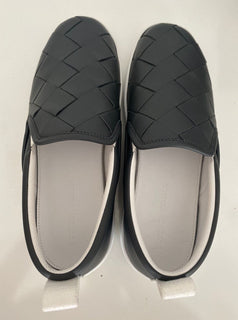 NIB $ 760 Bottega Veneta Intreciato Kalbsleder Graue Schuhe 9 US 578303 Italien 