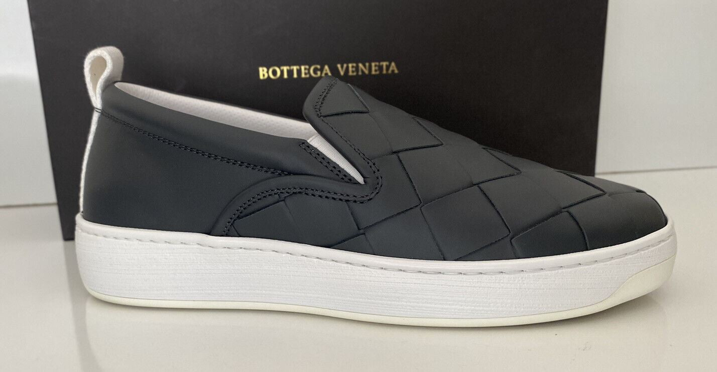 NIB $ 760 Bottega Veneta Intreciato Kalbsleder Graue Schuhe 9 US 578303 Italien 