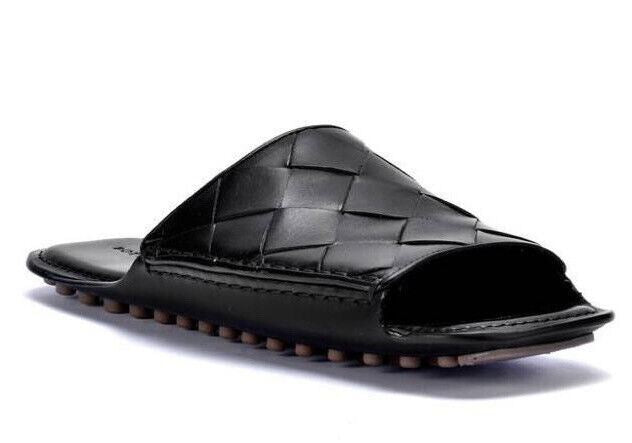 NIB $ 570 Bottega Veneta Herren Douglas Intreciato Ledersandalen 9 US 586304 