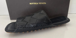 NIB $ 570 Bottega Veneta Herren Douglas Intreciato Ledersandalen 9 US 586304 