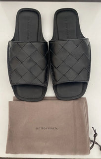 NIB $ 570 Bottega Veneta Herren Douglas Intreciato Ledersandalen 9 US 586304 