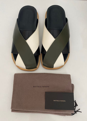 NIB $690 Bottega Veneta Men's Tricolor Leather Sandals 10 US (43 Euro) 565642