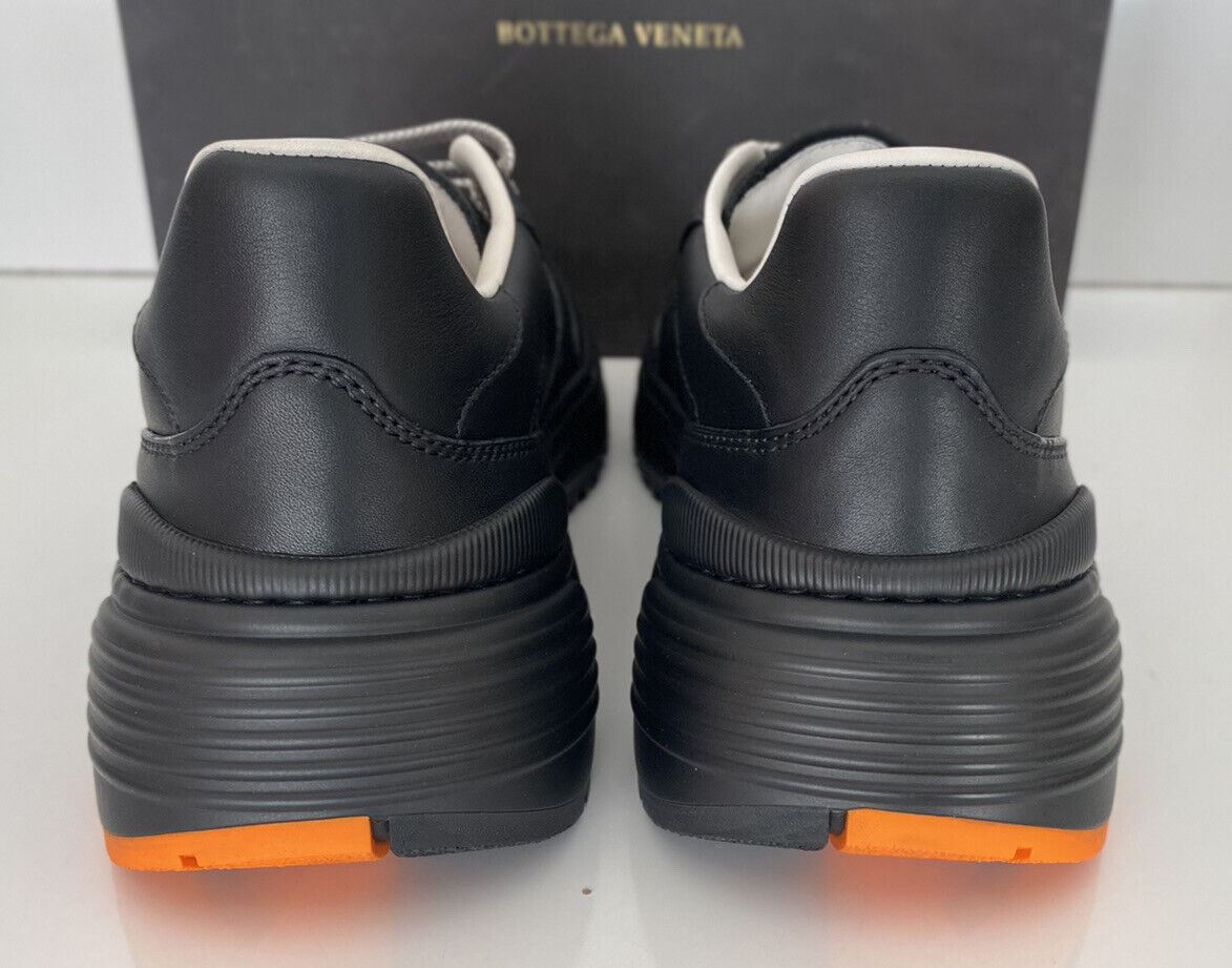 NIB 850 $ Bottega Veneta Herren-Sneakers aus schwarzem Kalbsleder 10 US (43 Eu) 565646 