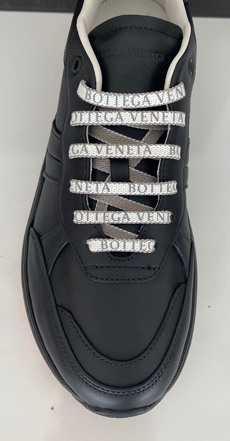 NIB 850 $ Bottega Veneta Herren-Sneakers aus schwarzem Kalbsleder 10 US (43 Eu) 565646 