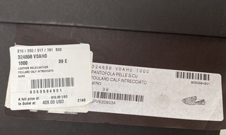 NIB $ 810 Bottega Veneta Intrecciato Kalbsleder Schwarze Schuhe 6 US (39 Eu) 324658 