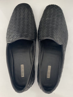 NIB $ 810 Bottega Veneta Intrecciato Kalbsleder Schwarze Schuhe 6 US (39 Eu) 324658 