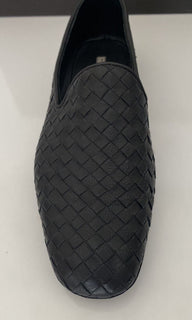 NIB $ 810 Bottega Veneta Intrecciato Kalbsleder Schwarze Schuhe 6 US (39 Eu) 324658 