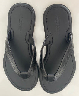NIB 480 $ Bottega Veneta Herren-Ledersandalen in Schwarz 7 US (40 Euro) 474942 