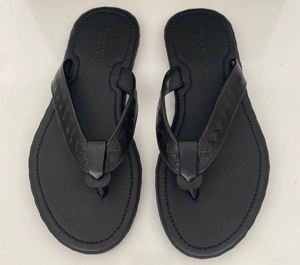 NIB $480 Bottega Veneta Men's Leather Black Sandals 7 US (40 Euro) 474942