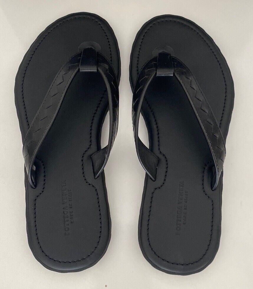 NIB $480 Bottega Veneta Men's Leather Black Sandals 7 US (40 Euro) 474942