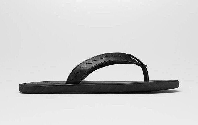 NIB 480 $ Bottega Veneta Herren-Ledersandalen in Schwarz 12 US (45 Euro) 474942 
