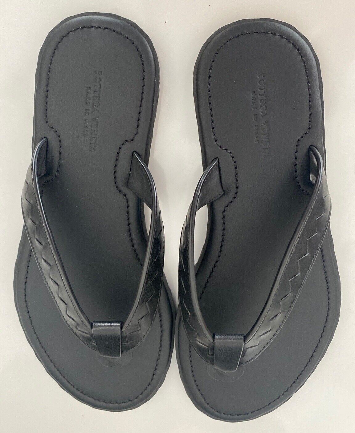 NIB $480 Bottega Veneta Men's Leather Black Sandals 12 US (45 Euro) 474942