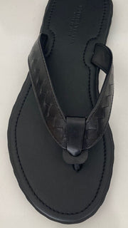 NIB 480 $ Bottega Veneta Herren-Ledersandalen in Schwarz 12 US (45 Euro) 474942 