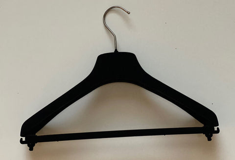 VERSACE Black Velvet Blazer Coat Suit Hangers with Silver Hardware 17.75x7.5