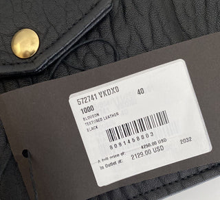 NWT $4250 Bottega Veneta Blouson Textured Leather Black Jacket 4 US (40) 572741