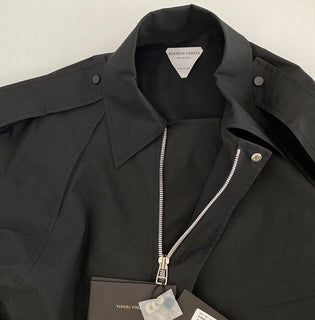 Neu mit Etikett: 2300 $ Bottega Veneta Herren Blouson Technical Coated Black Jacket 42 US 618490