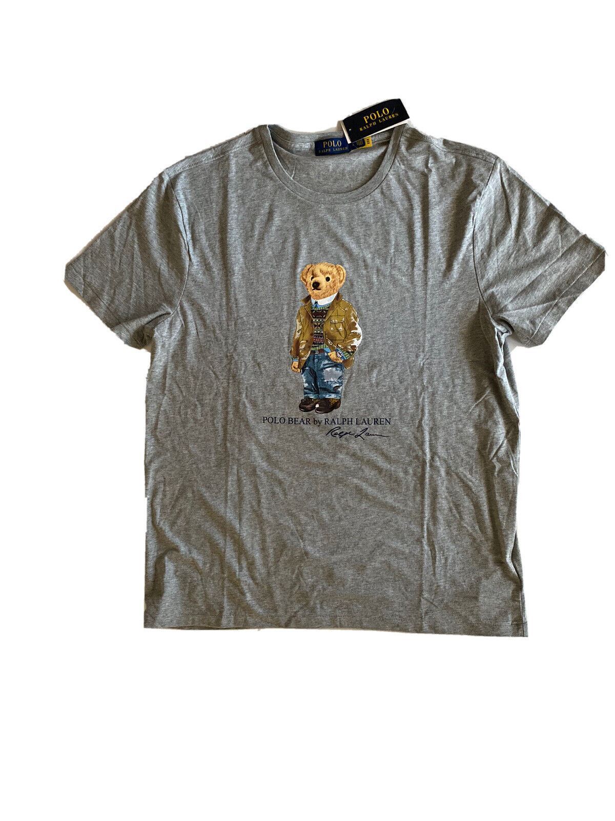 Neu mit Etikett: 65 $ Polo Ralph Lauren Bear T-Shirt Grau 2XL