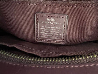 COACH Willow Floral Mercer Satchel Leder Burgunderrote Tasche 