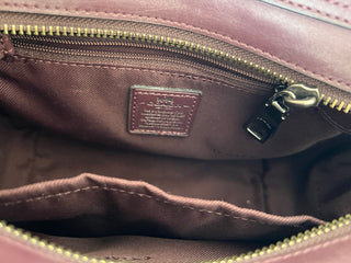 COACH Willow Floral Mercer Satchel Leder Burgunderrote Tasche 