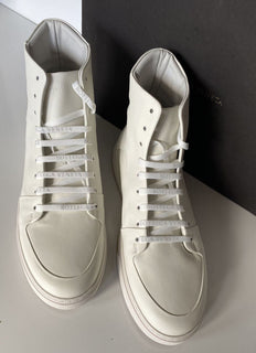 NIB $ 890 Bottega Veneta Speedster Leder Weiße High-Top-Sneaker12 US 611143