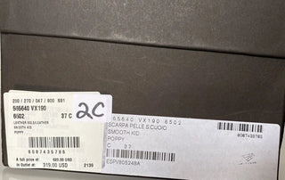 NIB $ 620 Bottega Veneta Damen-Flachpumps Rötlich-Orange Schuhe 7 US 565640 Italien 