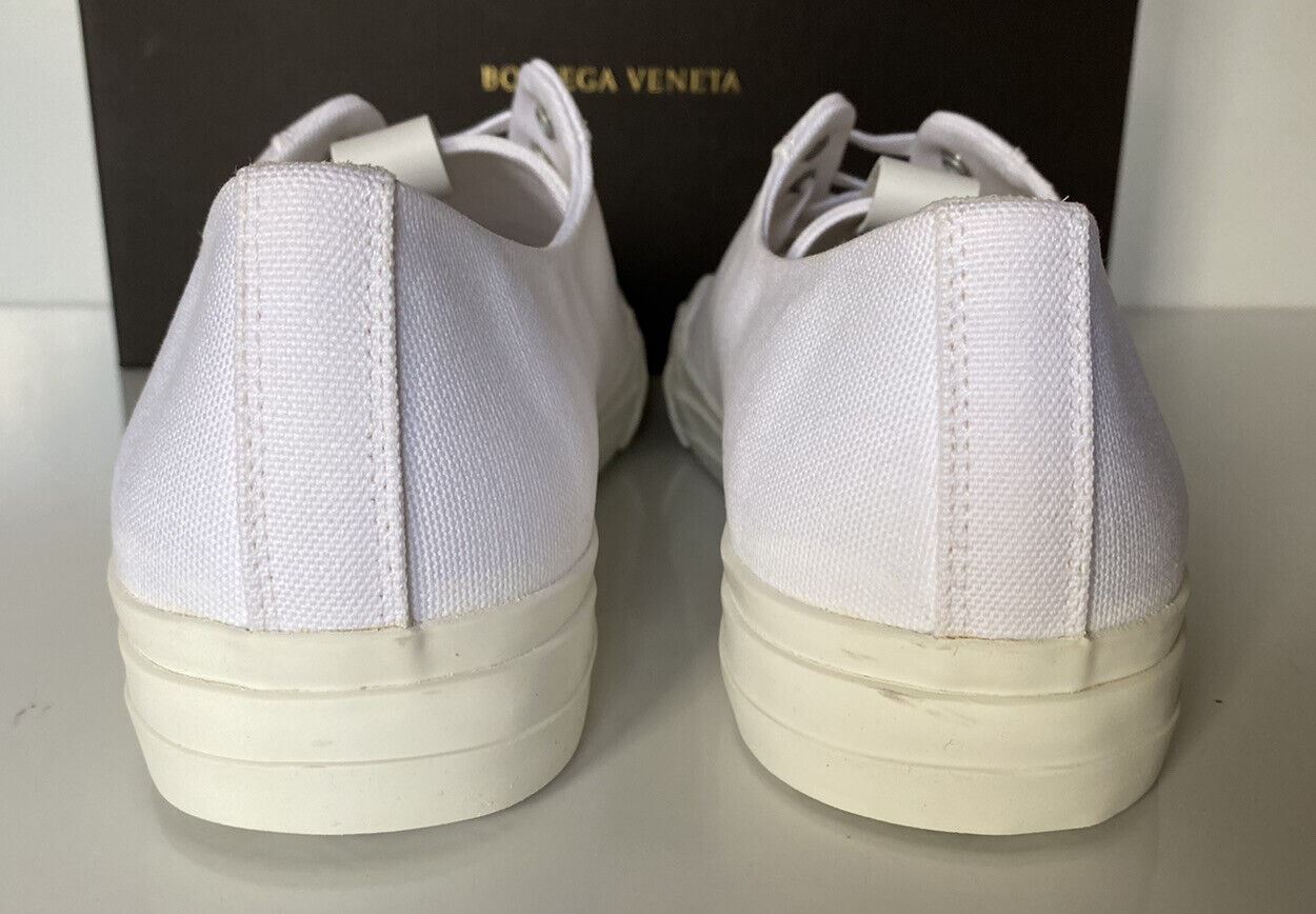 NIB $ 570 Bottega Veneta Herren Speedster Cutton Weiße Turnschuhe 12 US 611183 Spanien 