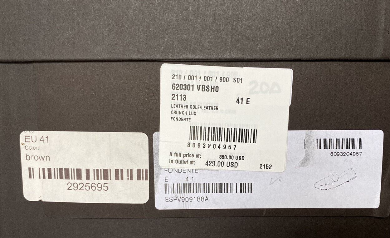 NIB $850 Bottega Veneta Crunch Lux Soft Leather Fondant Shoes 8 US (41) 620301