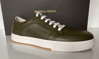 NIB $ 750 Bottega Veneta Herren Speedster Kalbsleder Kaki Sneakers 7 US 608761