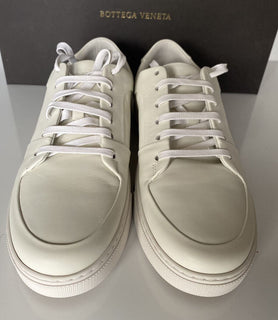 NIB $ 750 Bottega Veneta Herren Speedster Leder Weiße Turnschuhe 8,5 US 608761 IT 