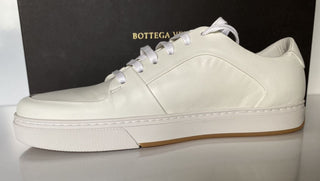 NIB $ 750 Bottega Veneta Herren Speedster Leder Weiße Turnschuhe 8,5 US 608761 IT 