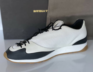NIB 790 $ Bottega Veneta Herren Scar Tex Weiße Turnschuhe 10 US (43 Euro) 609891 