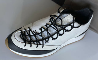 NIB 790 $ Bottega Veneta Herren Scar Tex Weiße Turnschuhe 10 US (43 Euro) 609891 