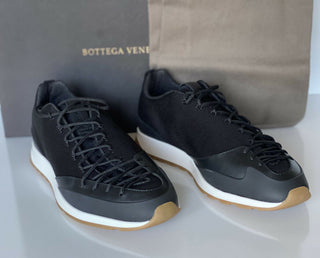 NIB 790 $ Bottega Veneta Herren Scar Tex Black Sneakers 13 US (46 Euro) 609891 
