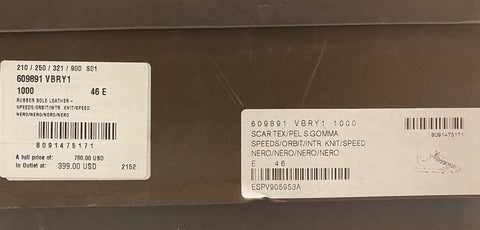 Мужские черные кроссовки Scar Tex Bottega Veneta 790 долларов США 13 США (46 евро) 609891 