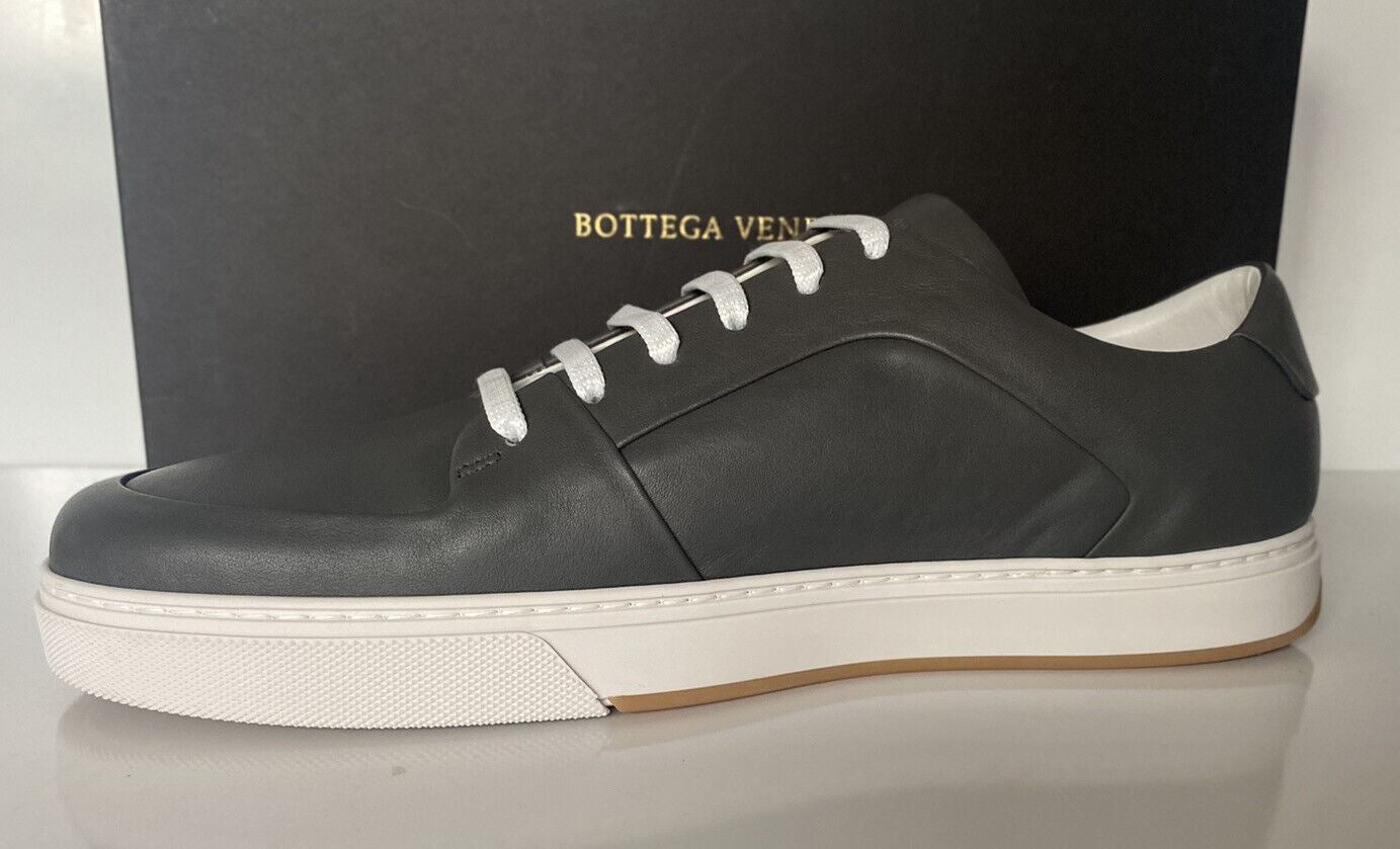 NIB $ 750 Bottega Veneta Herren Speedster Kalbsleder Graue Turnschuhe 12 US 608761 