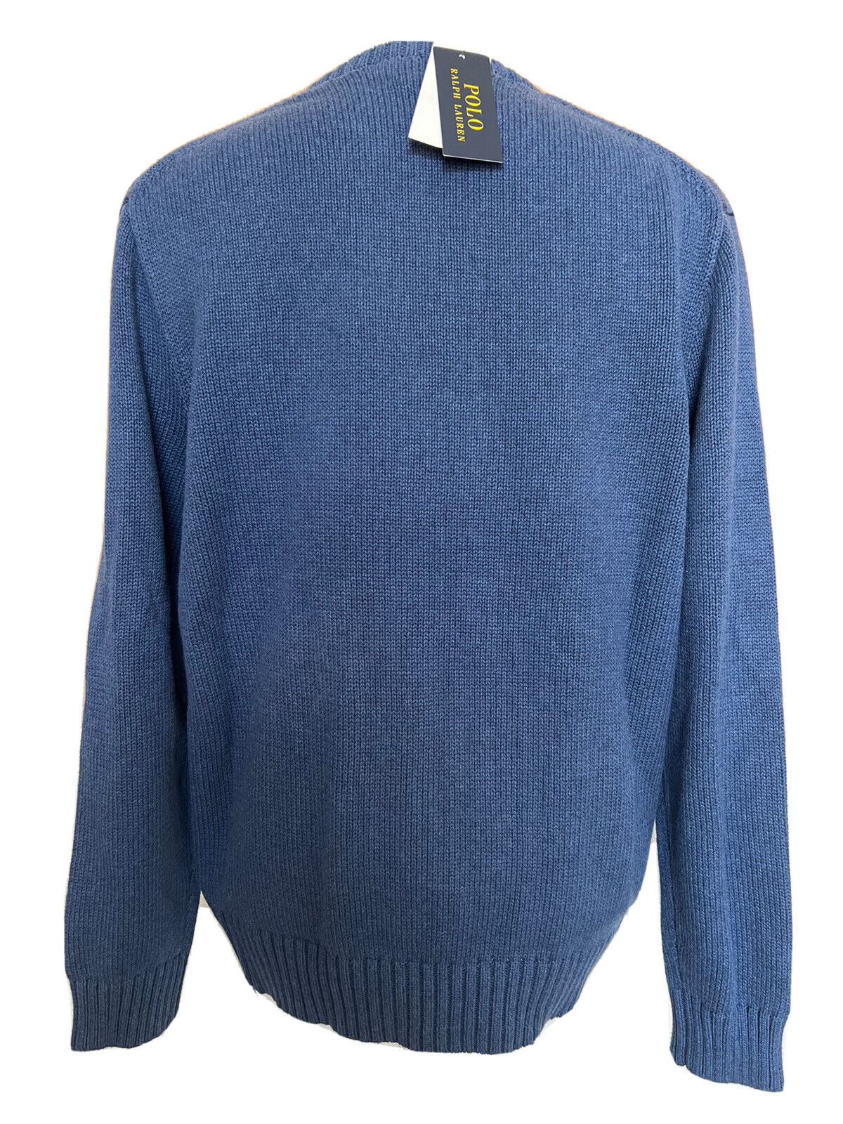 Neu mit Etikett: 398 $ Polo Ralph Lauren Bear Cotton Blue Sweatshirt 2XL 