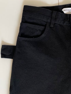 NWT 950 $ Bottega Veneta High-Waist Jeans Schwarz 2 US (38 Euro) 618452 Italien