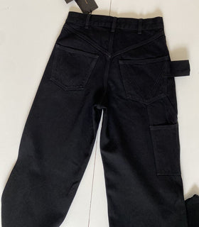 NWT 950 $ Bottega Veneta High-Waist Jeans Schwarz 2 US (38 Euro) 618452 Italien