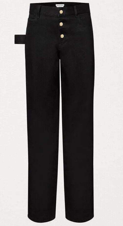 Neu mit Etikett: 950 $ Bottega Veneta High-Waist-Jeans Schwarz 4 US (40 Euro) 618452 Italien