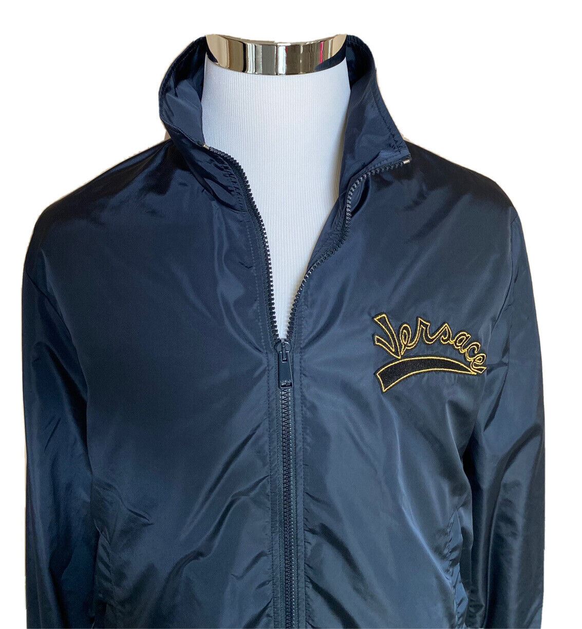 NWT $1200 Versace Men's Jacket Windbreaker Blue 44 US (54 Euro) A87022S Italy