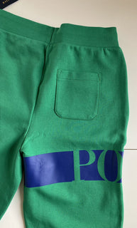 Neu mit Etikett: Polo Ralph Lauren Jungen-Freizeithose mit großem Polo-Logo, Grün, Größe M (10–12)