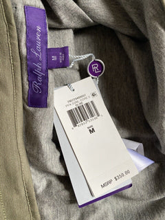 Neu mit Etikett: 350 $ Ralph Lauren Purple Label Herren-Sporthose aus weicher, olivgrüner Baumwolle, Größe M