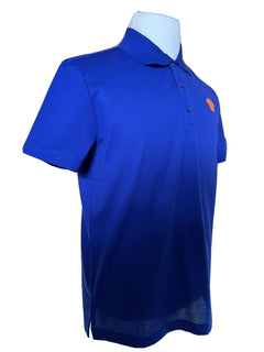 Neu mit Etikett: 425 $ Versace Medusa Blue Tailor Fit Baumwoll-Poloshirt M A87427 Hergestellt in Italien