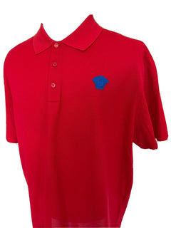 NWT 425 $ Versace Medusa Red Tailor Fit Baumwoll-Poloshirt 5XL A87427 Italien
